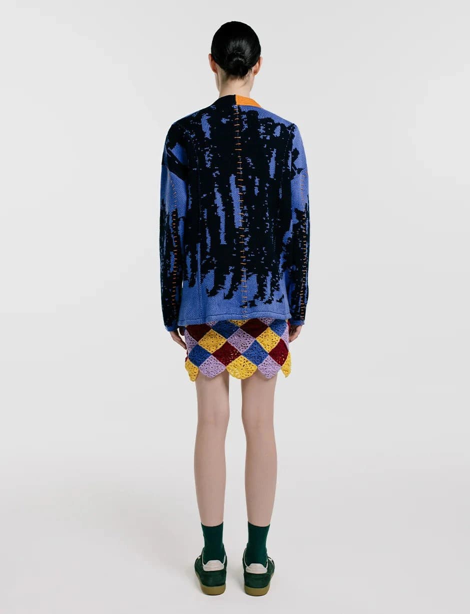 Cardigan fragmentado rayón mujer - imagen 2