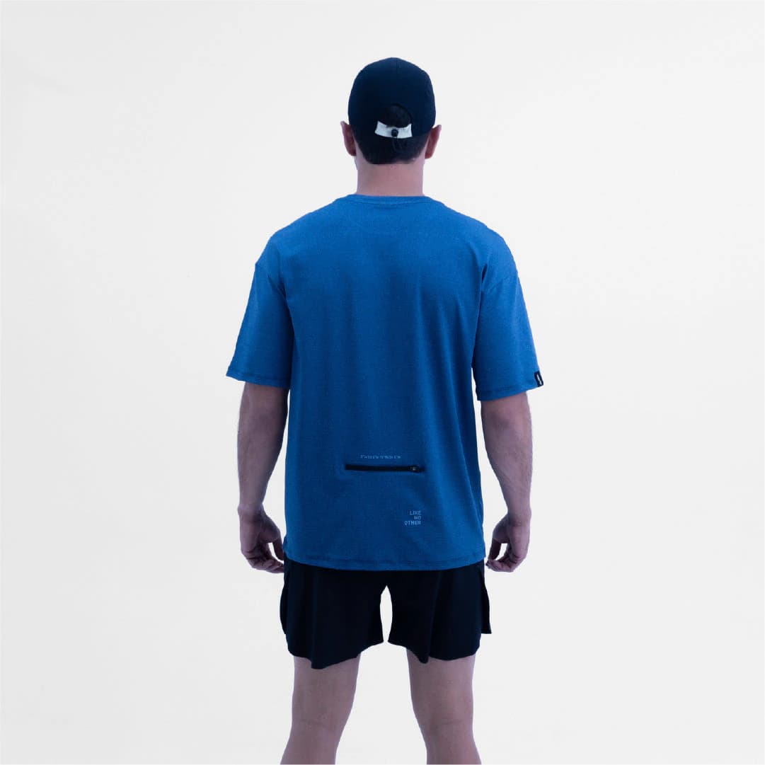 CAMISETA LIFESTYLE MANGA CORTA ROAM OVERSIZE BLUE PARA HOMBRE - imagen 4