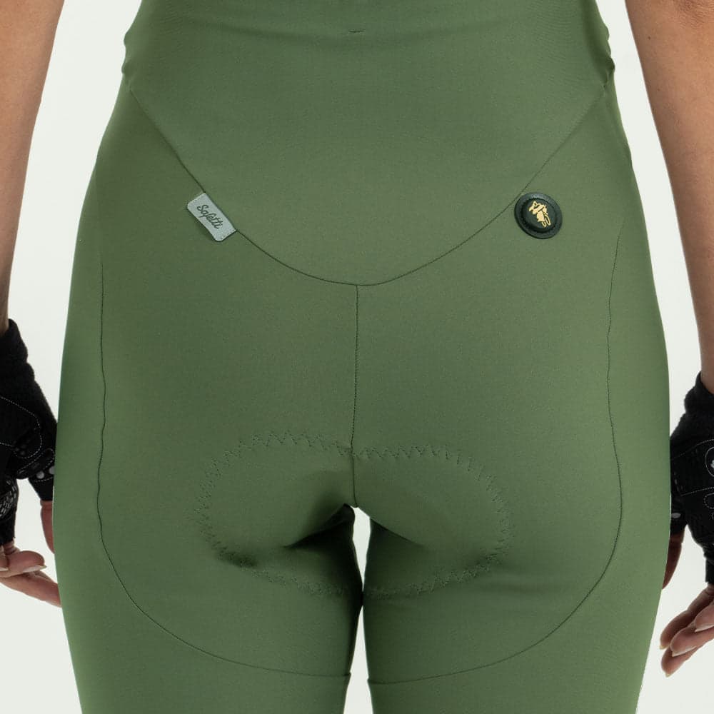 PANTALONETA CICLISMO CON CARGADERAS GIRONA OLIVA PARA MUJER - imagen 4