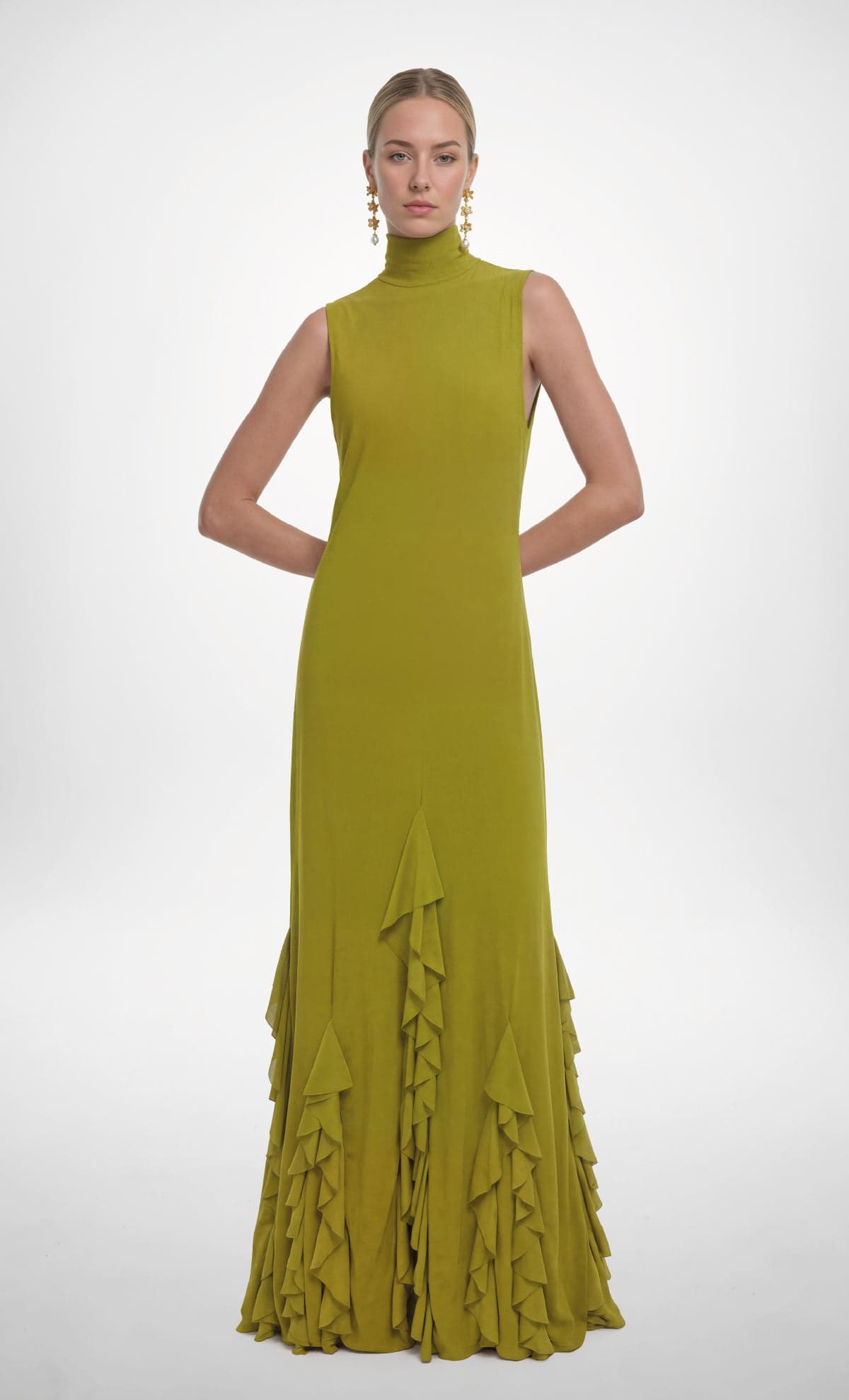 Vestido largo Aneta Chartreuse - imagen 1