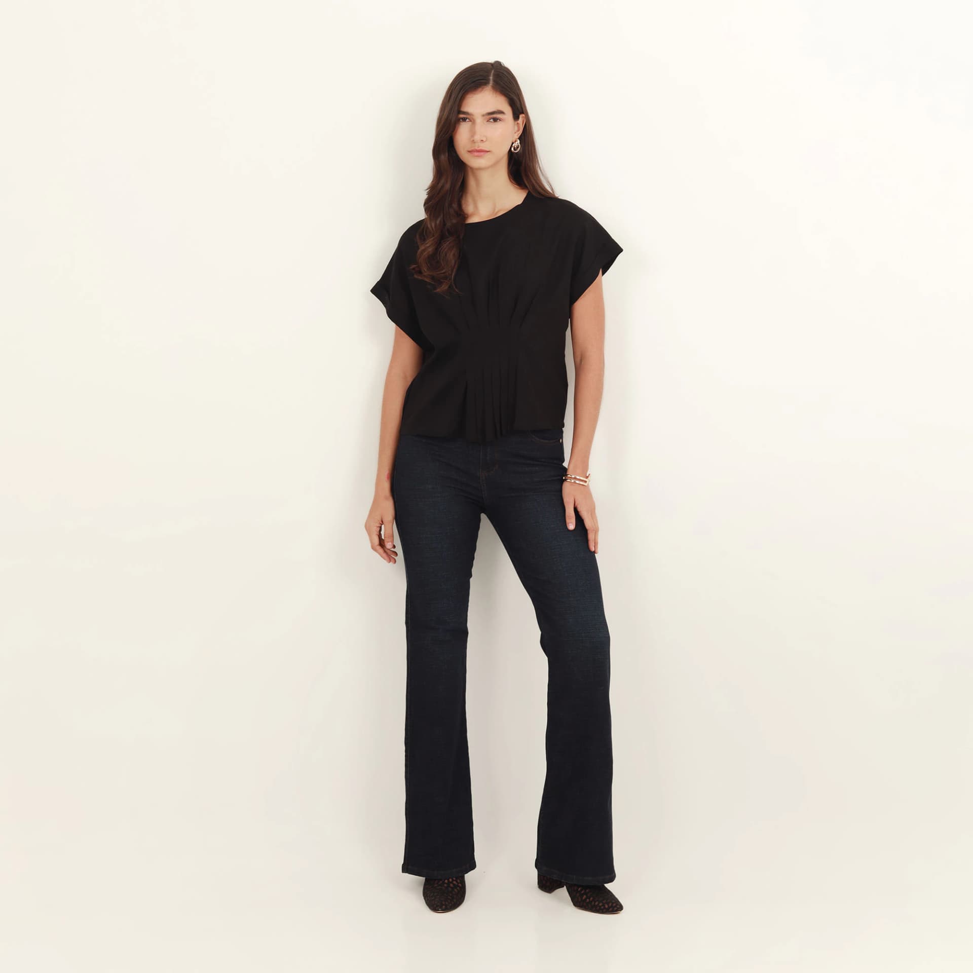 Blusa cuello redondo manga corta - imagen 2