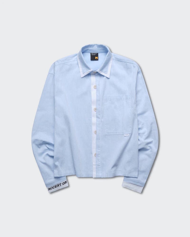 Camisa Azul Boxy Oxford Club - imagen 1