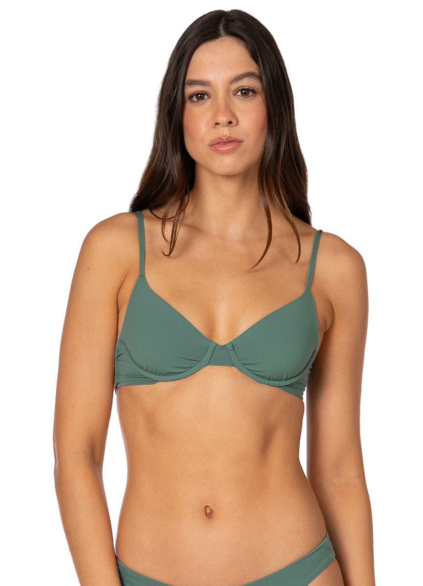 Maaji Eucalyptus Green Dainty Unmolded Underwire Bikini Top - imagen 3