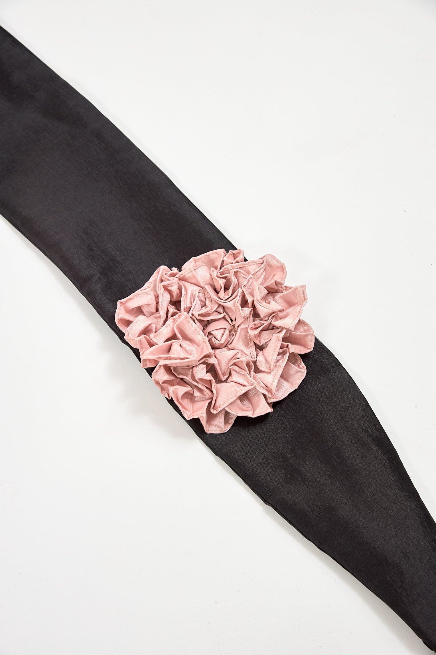 Cinturón Espeletia Negro Flor Palo Rosa - imagen 3