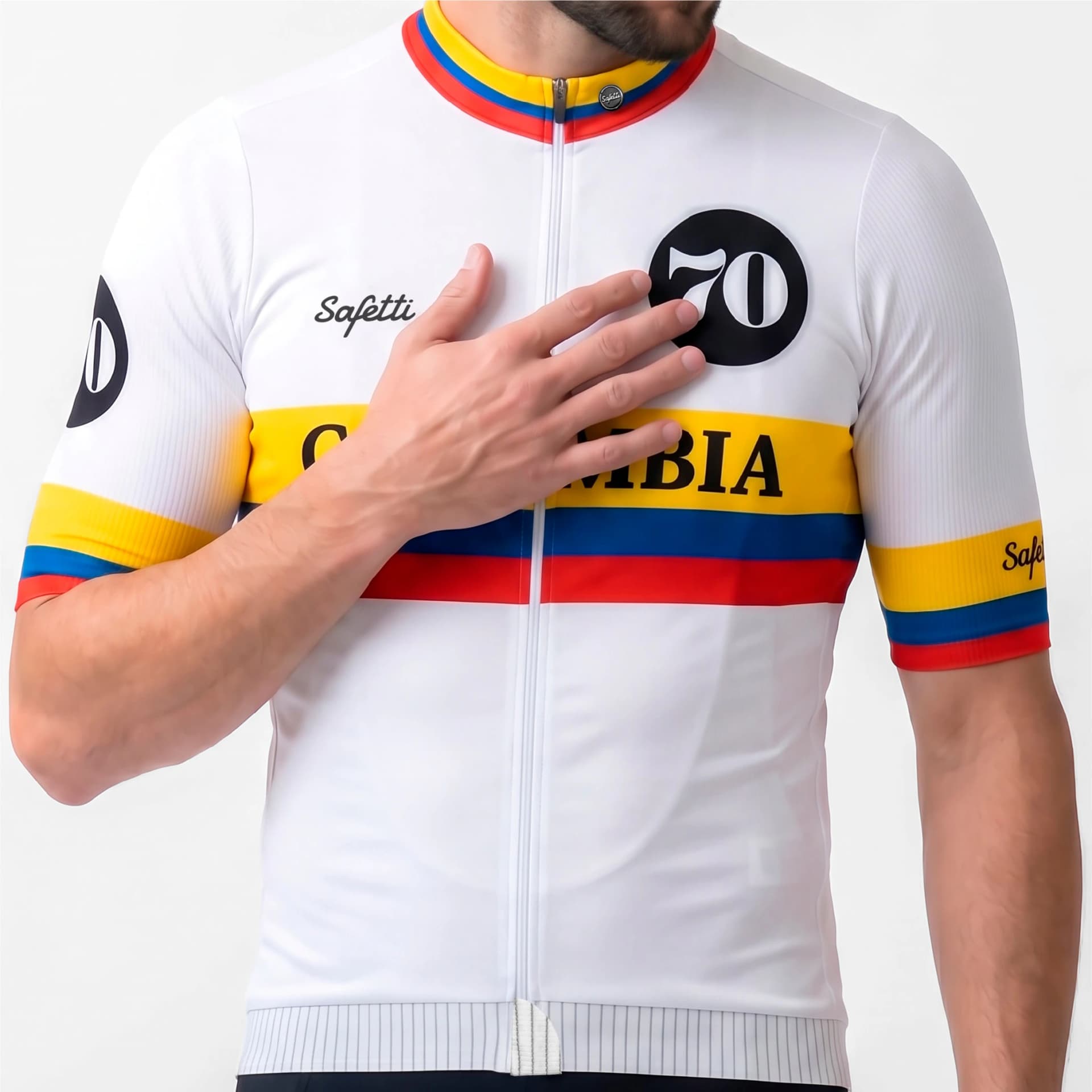 CAMISA CICLISMO MANGA CORTA COLOMBIA COCHISE 70 PARA HOMBRE - imagen 4