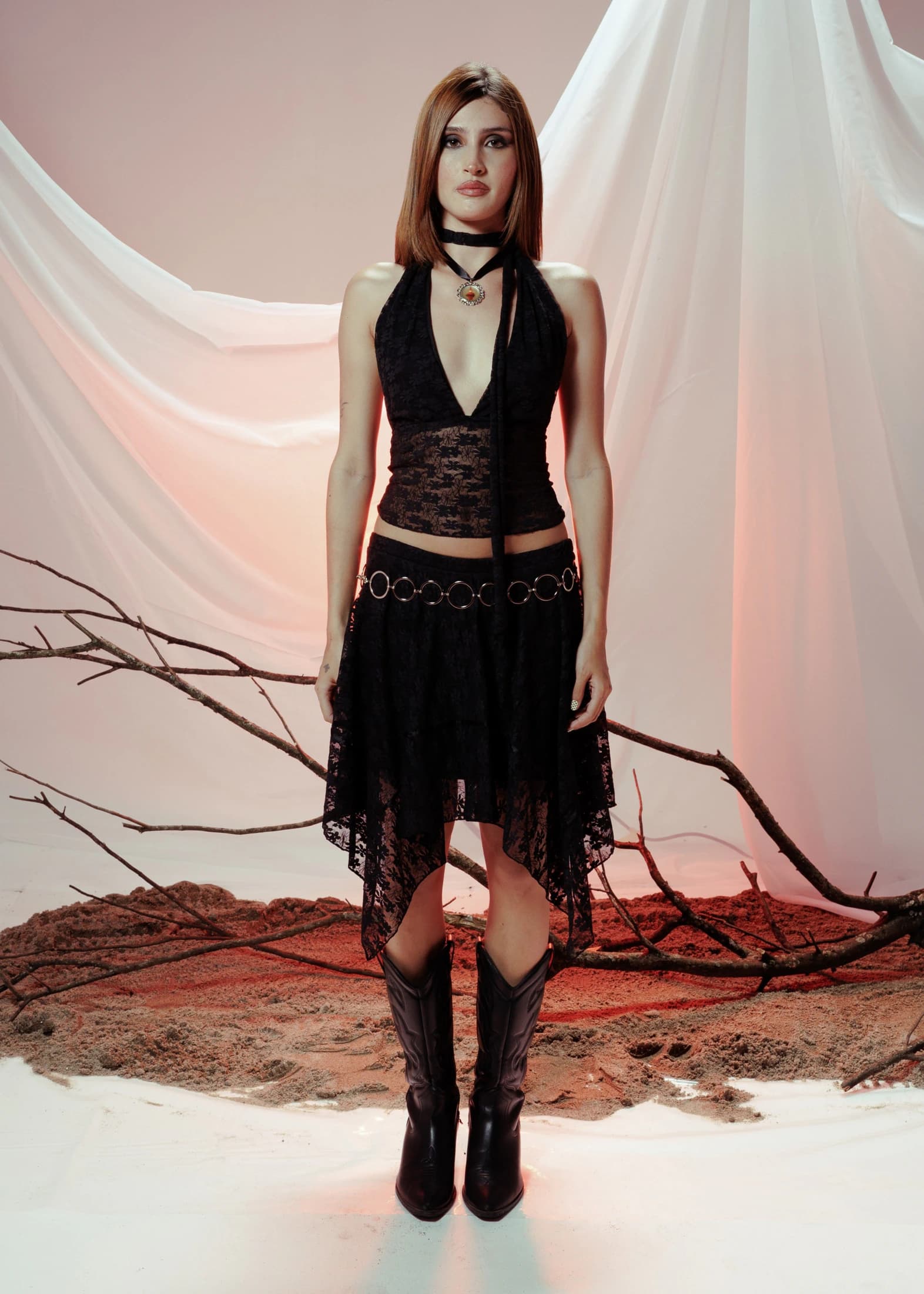 BLOSSOM SKIRT NEGRA