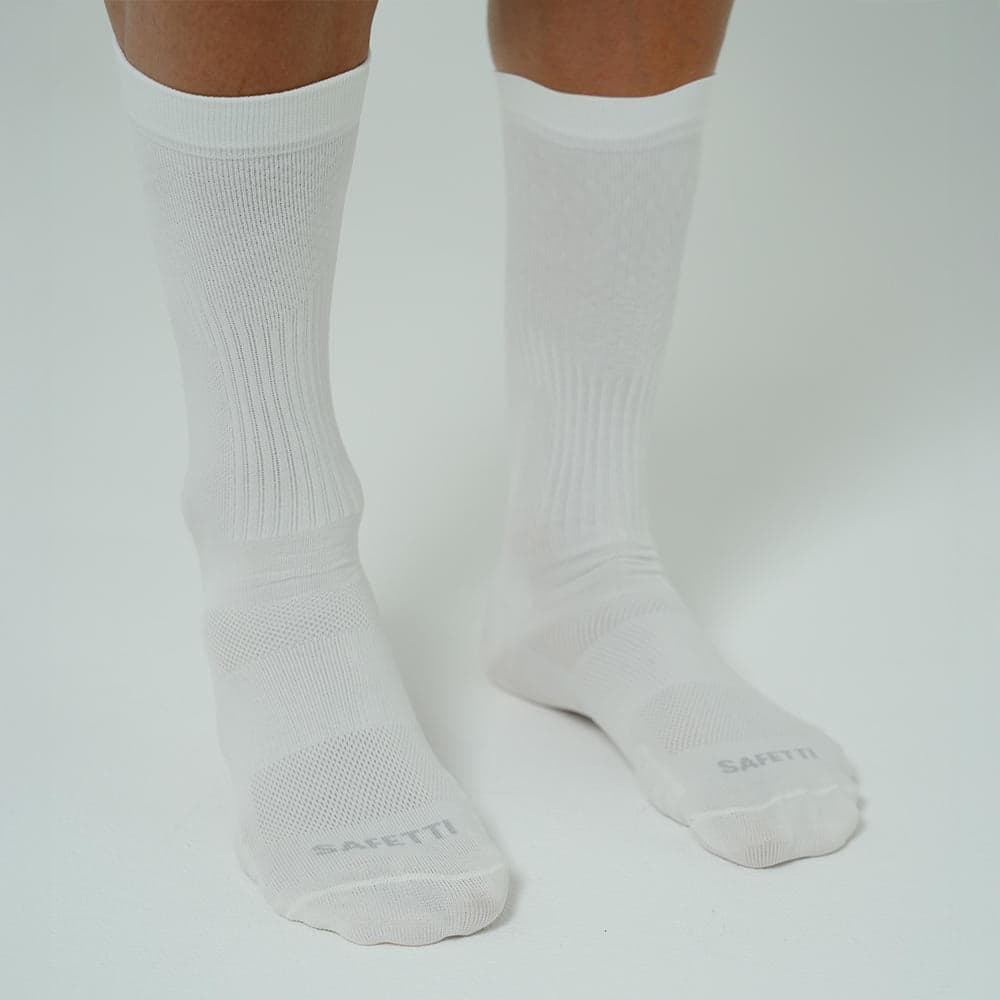 MEDIAS RUNNING PIERNA ELÁSTICA 8" MARFIL UNISEX - imagen 1