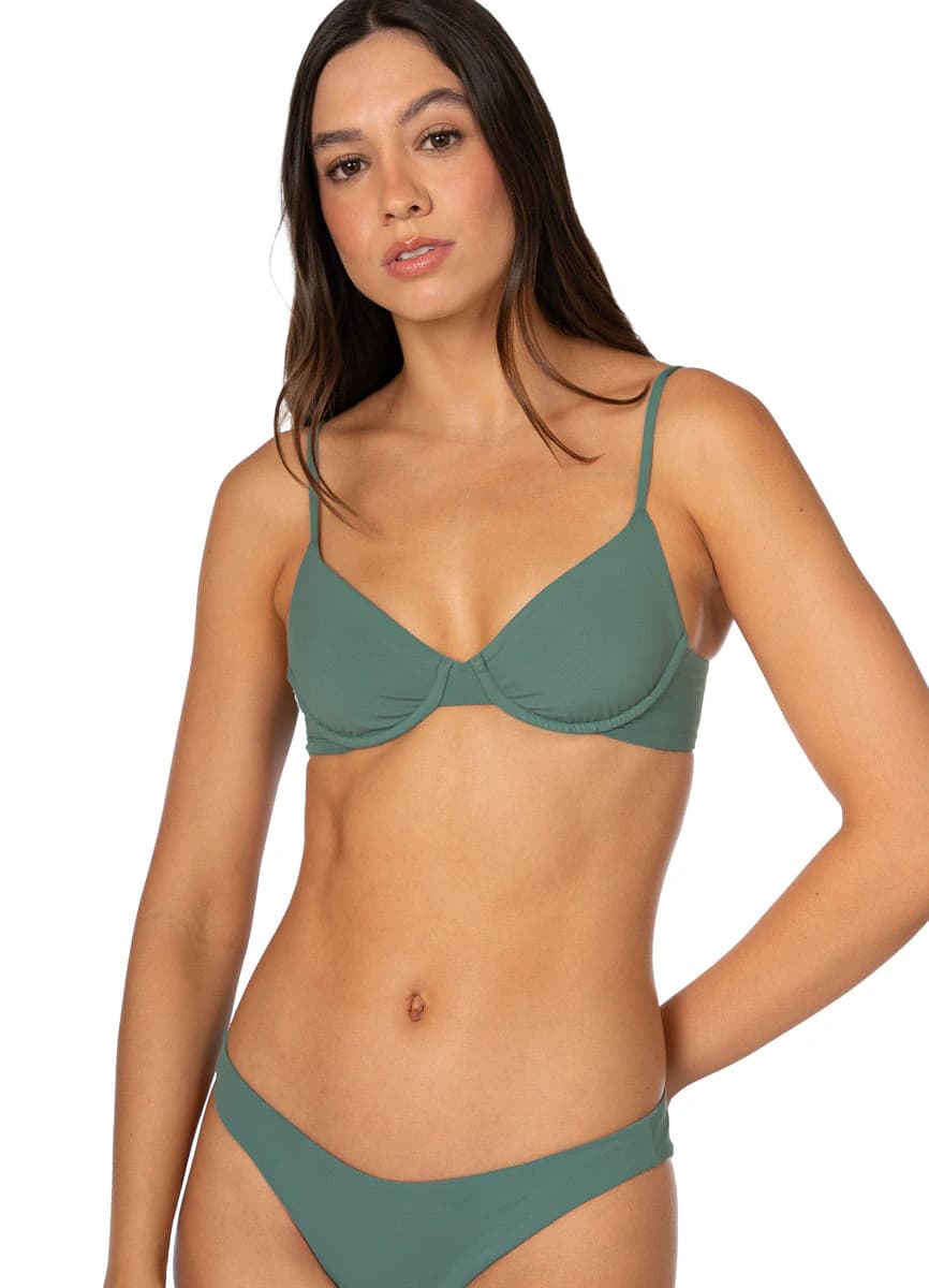 Maaji Eucalyptus Green Dainty Unmolded Underwire Bikini Top - imagen 5
