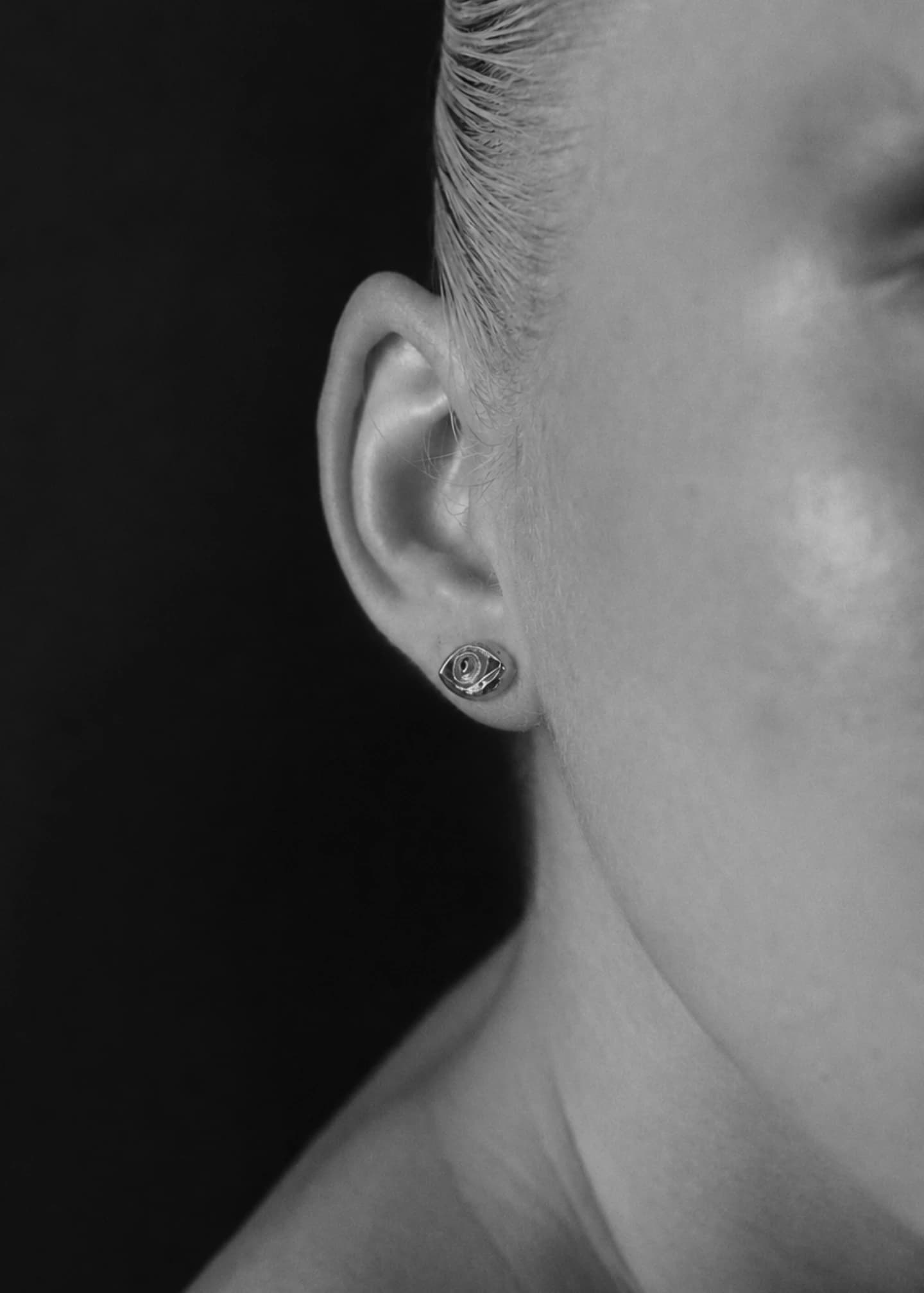 Aretes Cat Eye Micro Plata - imagen 2