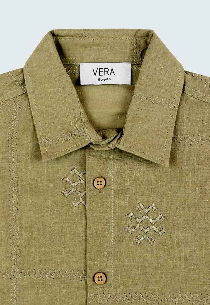 CAMISA SAKO VERDE - imagen 6