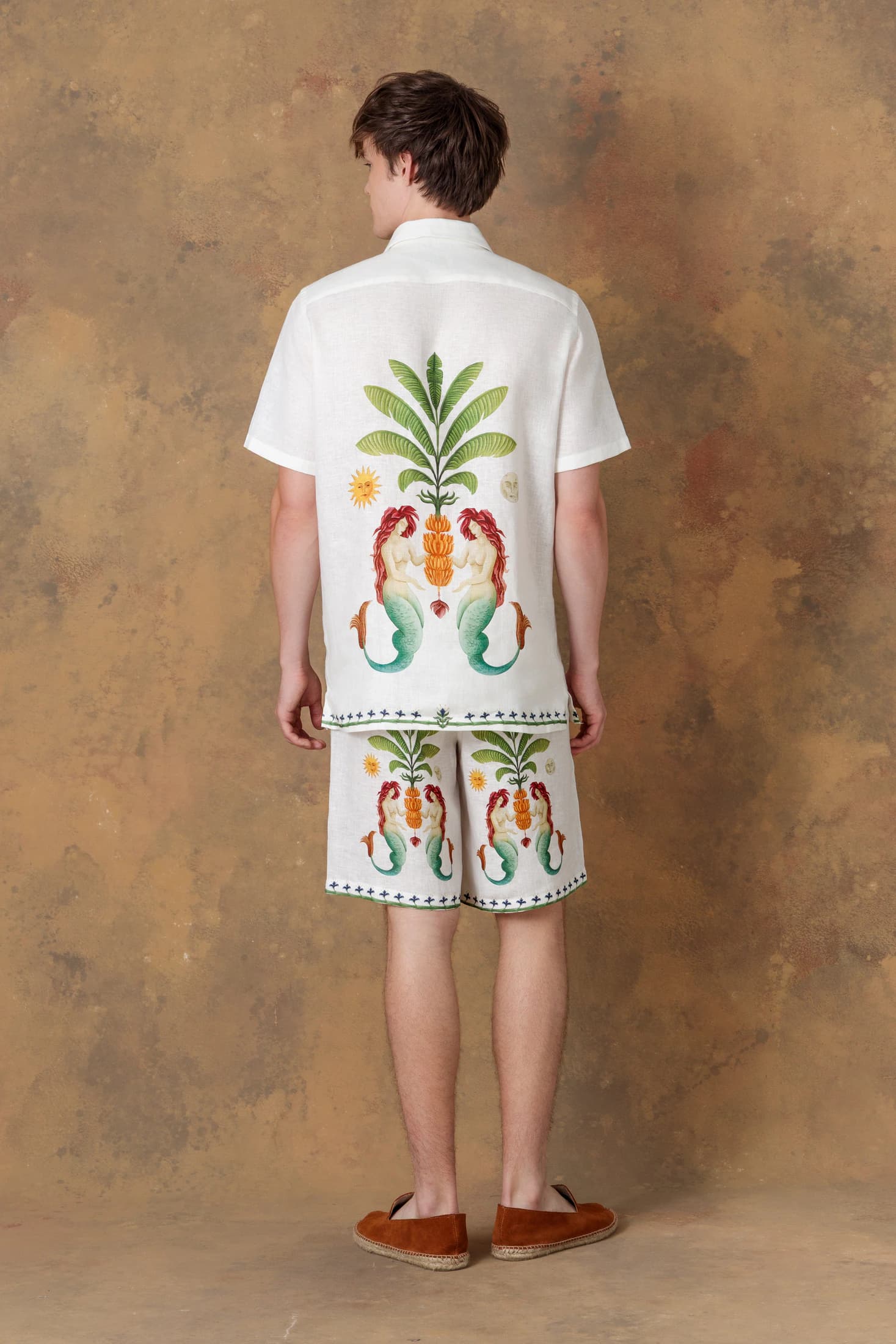 Men's linen bermuda white amanzi - imagen 2