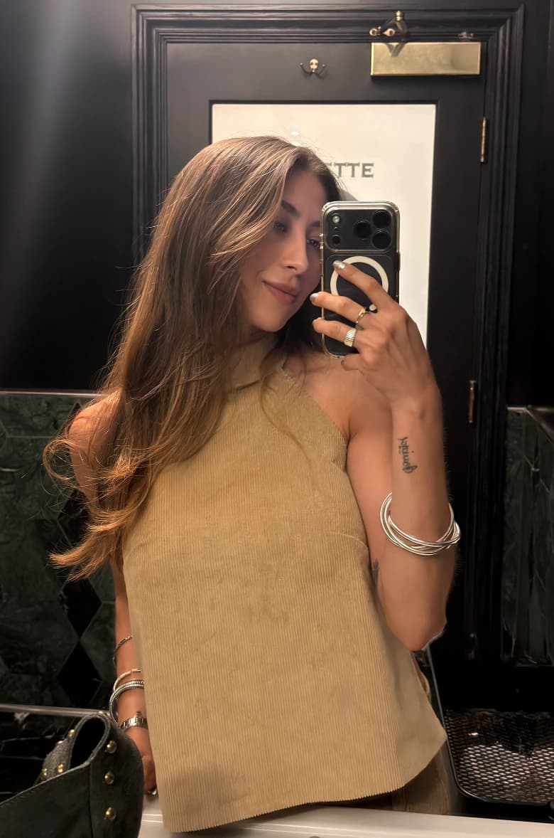 Top Passo Corduroy Halter | Camel - imagen 4
