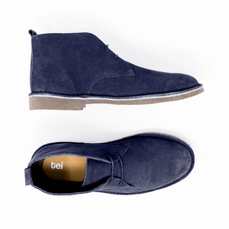 Botas Desert Hombre Cuero Carnaza Azul Marino - imagen 2