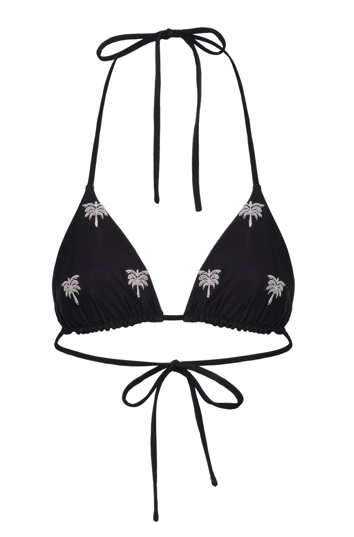 Gorgona Embroidered Top / Black - Ivory Polka Palms - imagen 1