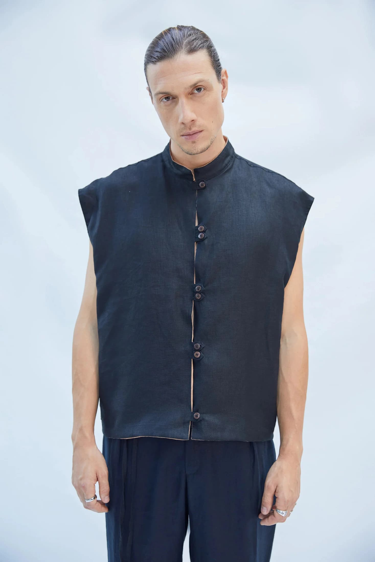 ROBBY VEST BLACK/MOCCA - imagen 3