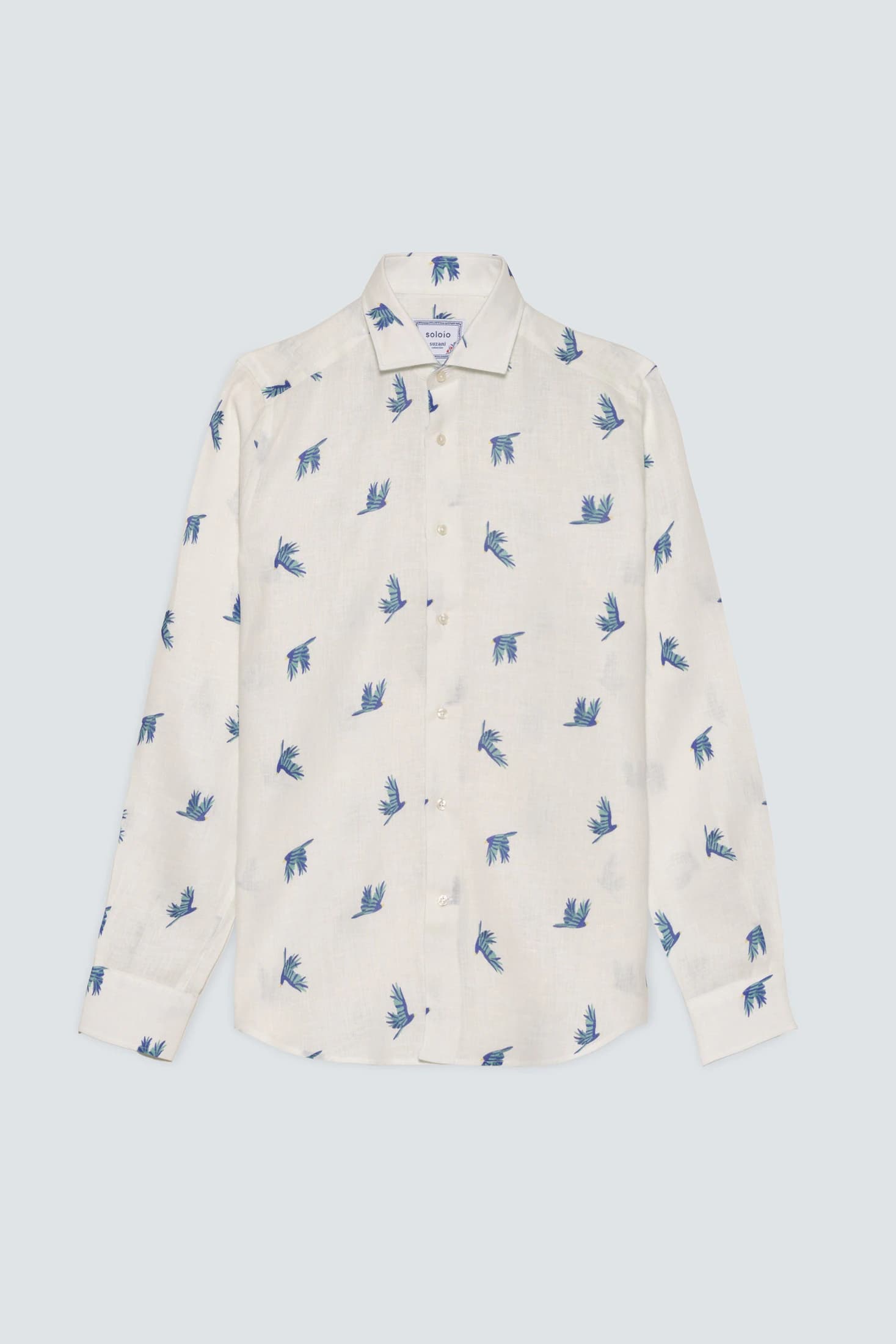 Men's linen shirt white prosperita - imagen 1