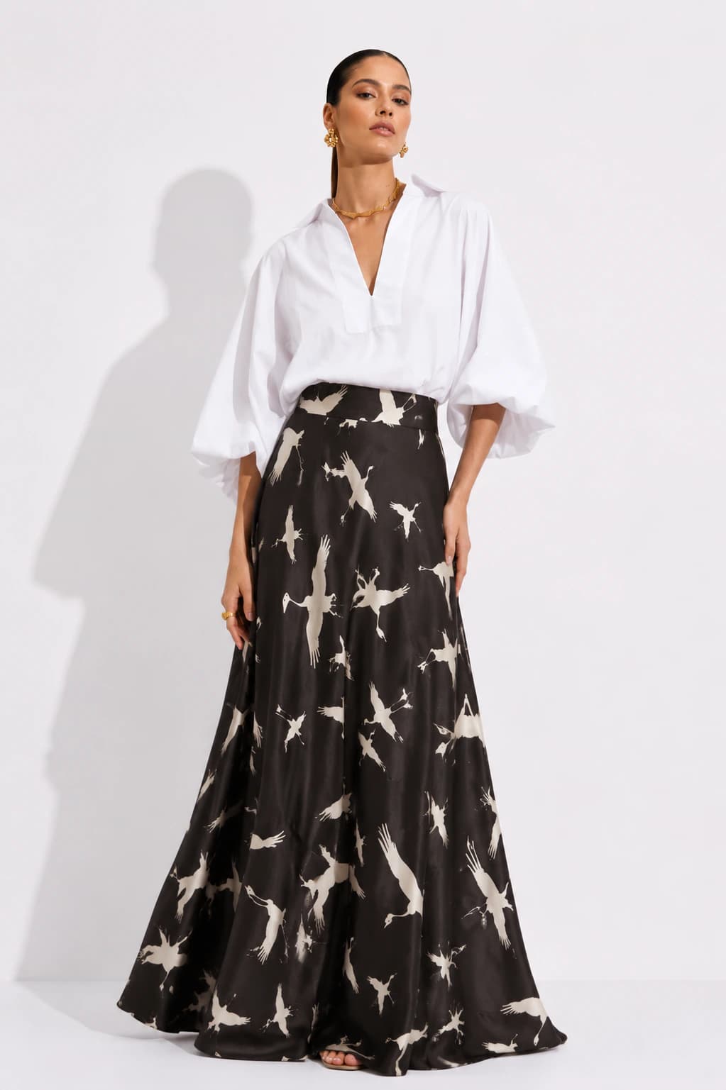 Falda Zeray Gaviotas Negro - imagen 2