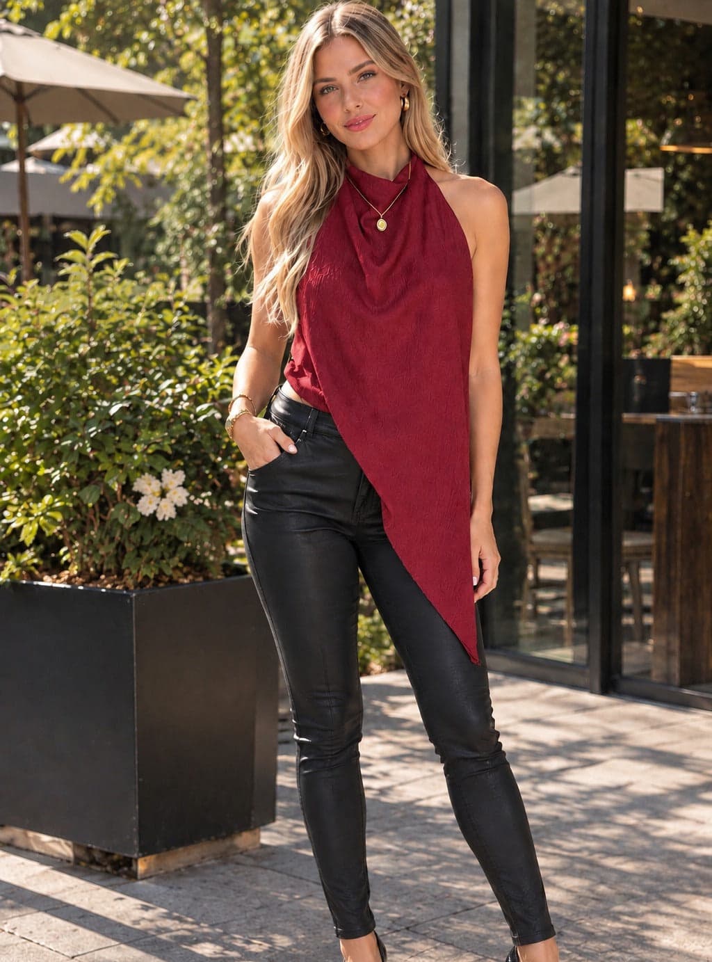 Maxi Blusa Cuello Amarre - imagen 1