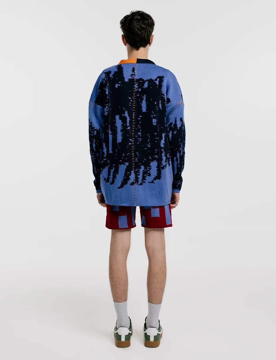 Cardigan fragmentado rayón hombre - imagen 2