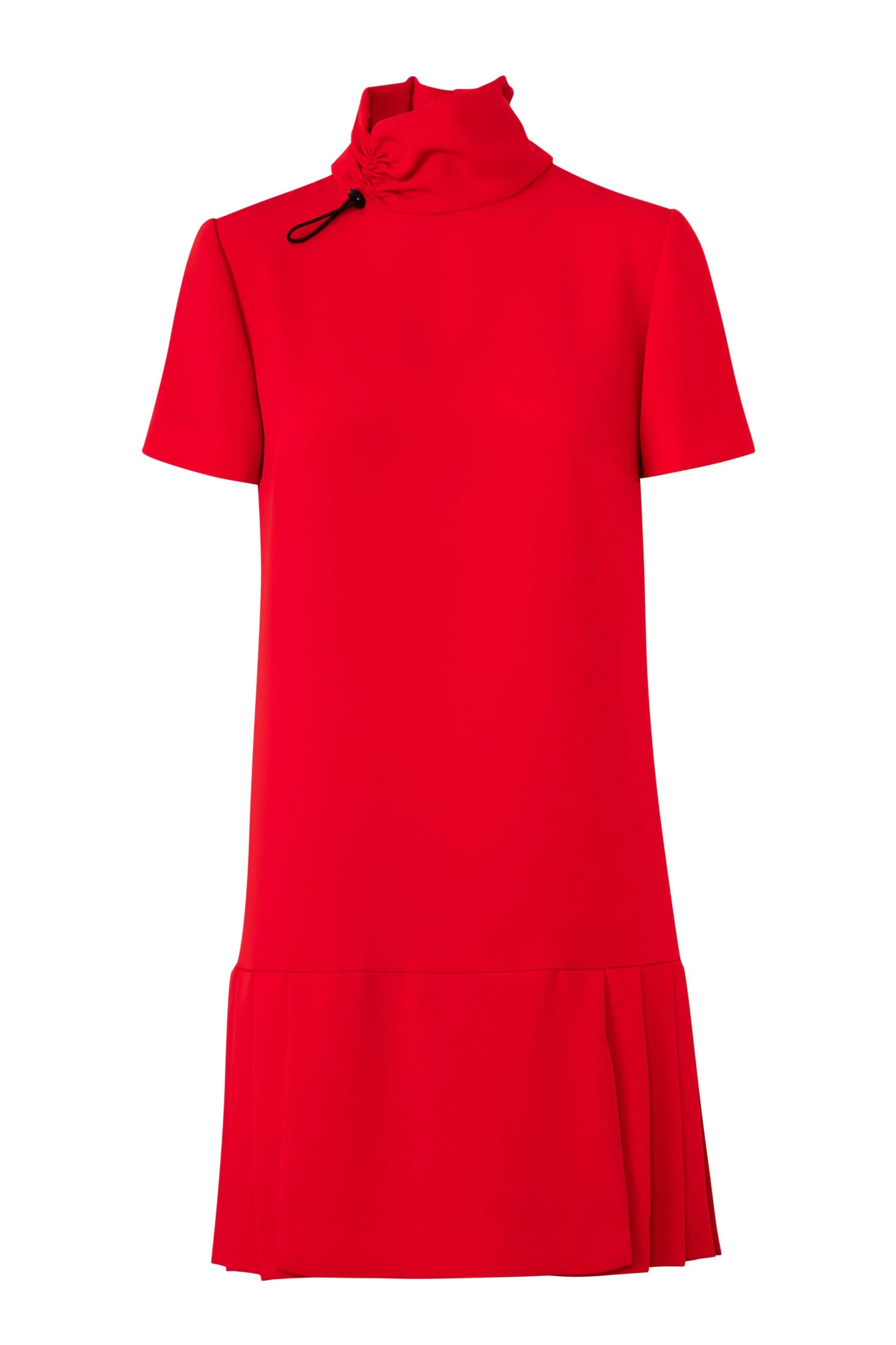 Short-Sleeve Pleated Chiffon Mini Dress - imagen 3
