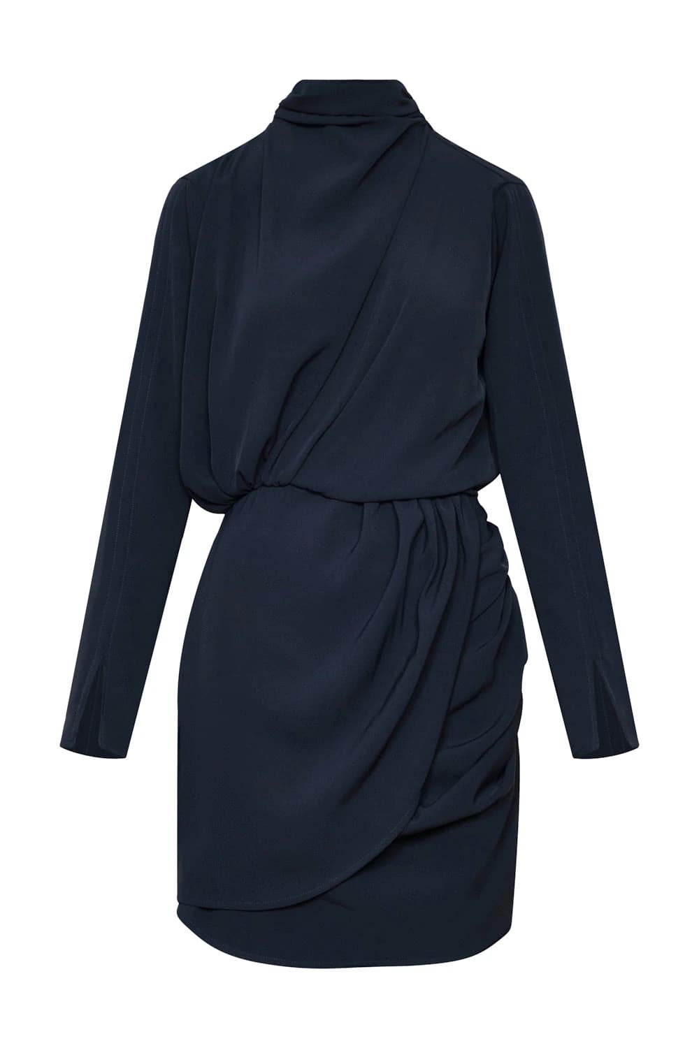 Vestido seda de luna azul navy - imagen 2