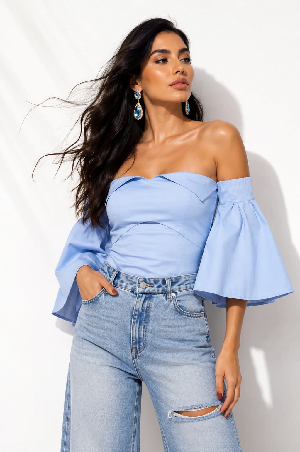 Blusa Agustina Celeste - imagen 2