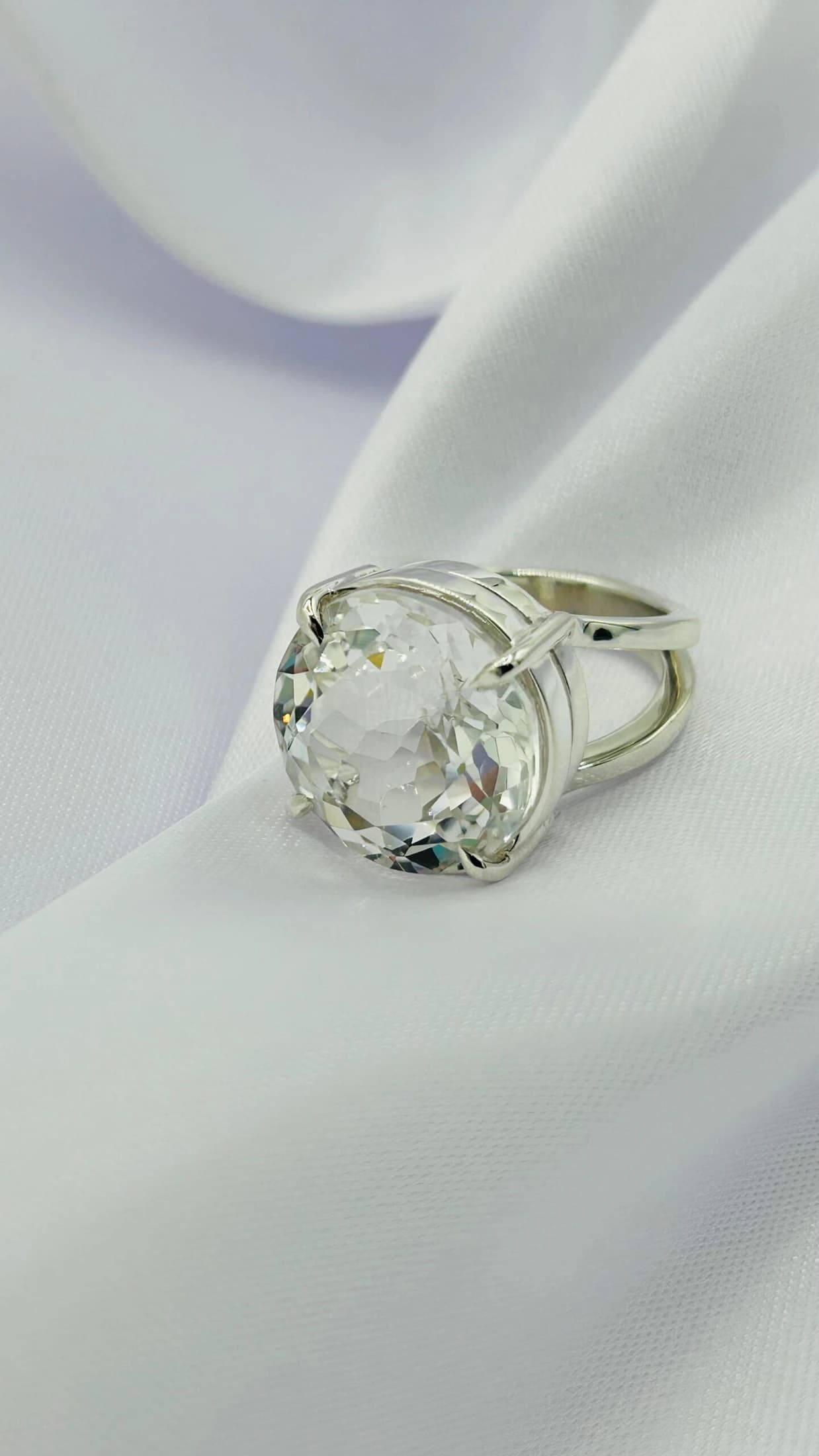 Anillo Cuarzo Transparente Circular - imagen 1