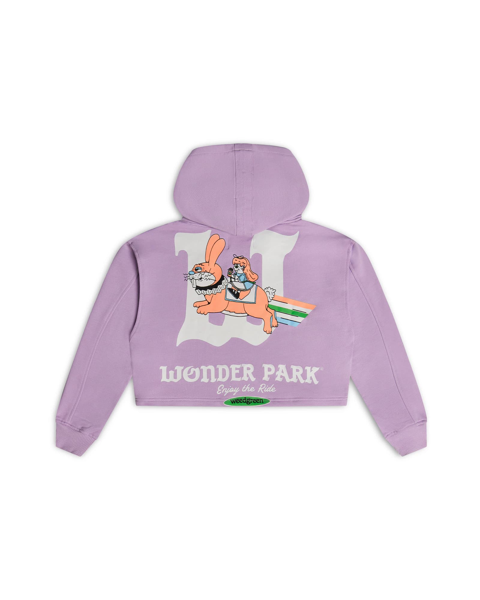 HOODIE CROP OVERSIZE WONDERPARK LILA - imagen 1