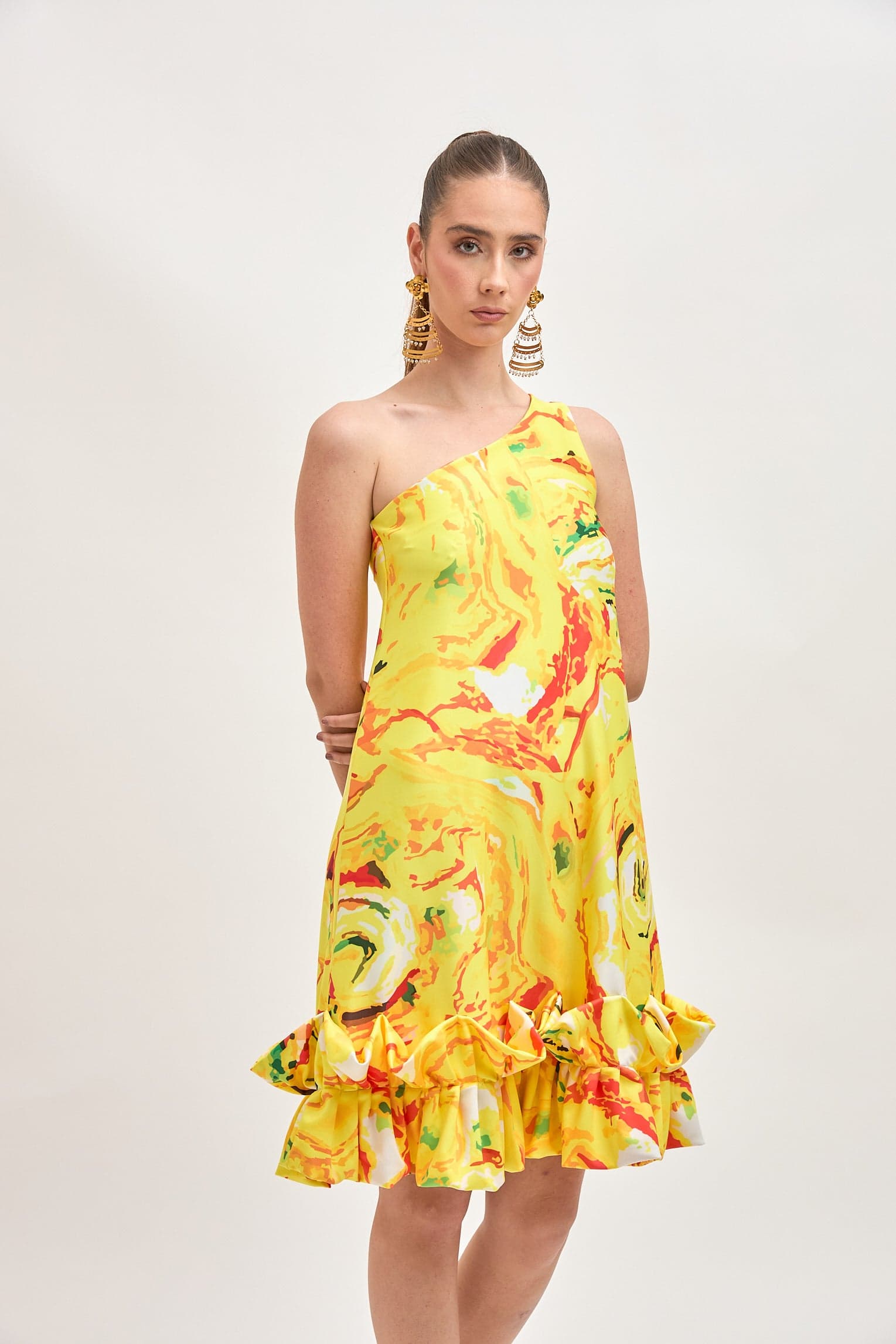 Vestido Chiquima Amarillo Estampado - imagen 5