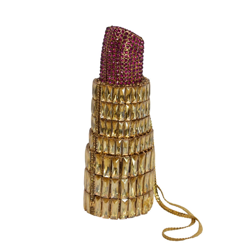 Lipstick Rhinestone Clutch - imagen 1