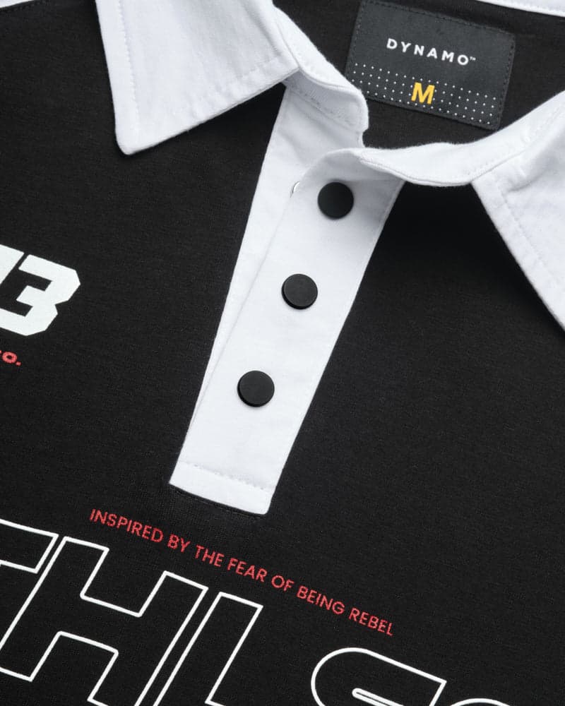 Polo Negro Oversize Fast Lane - imagen 2