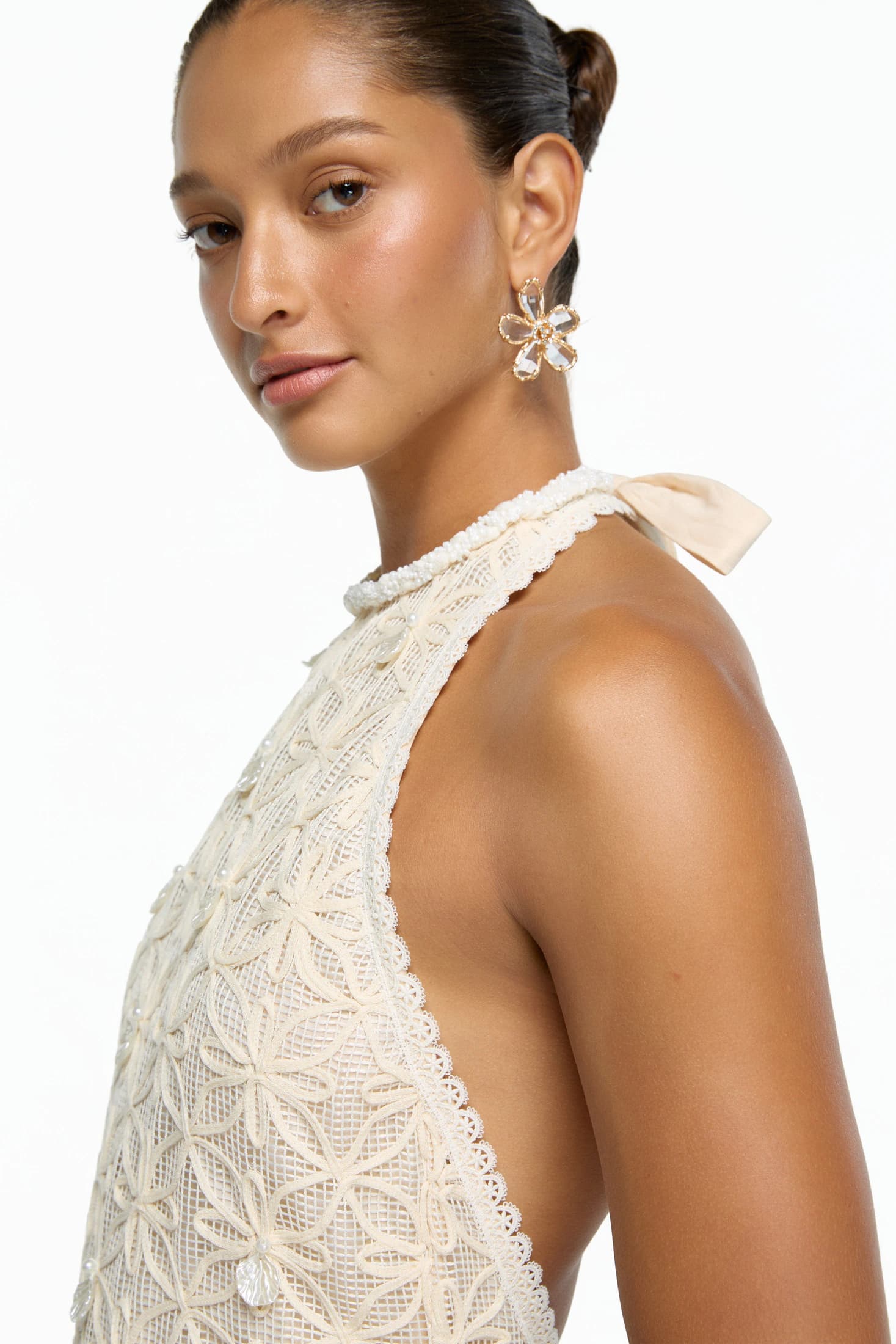 SOLEIA MINI DRESS CREAM - imagen 2