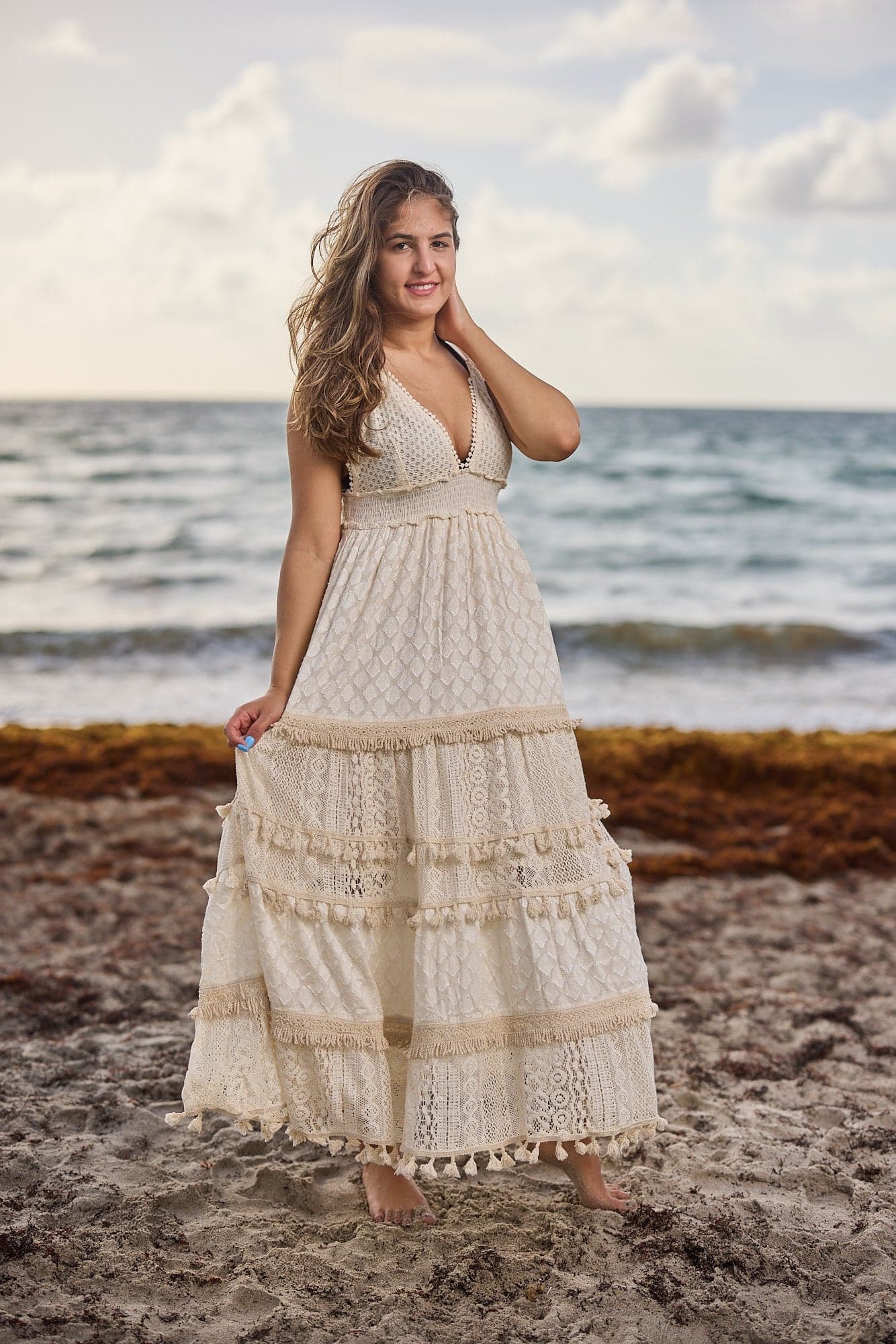 Ivory Lace Dress - imagen 1
