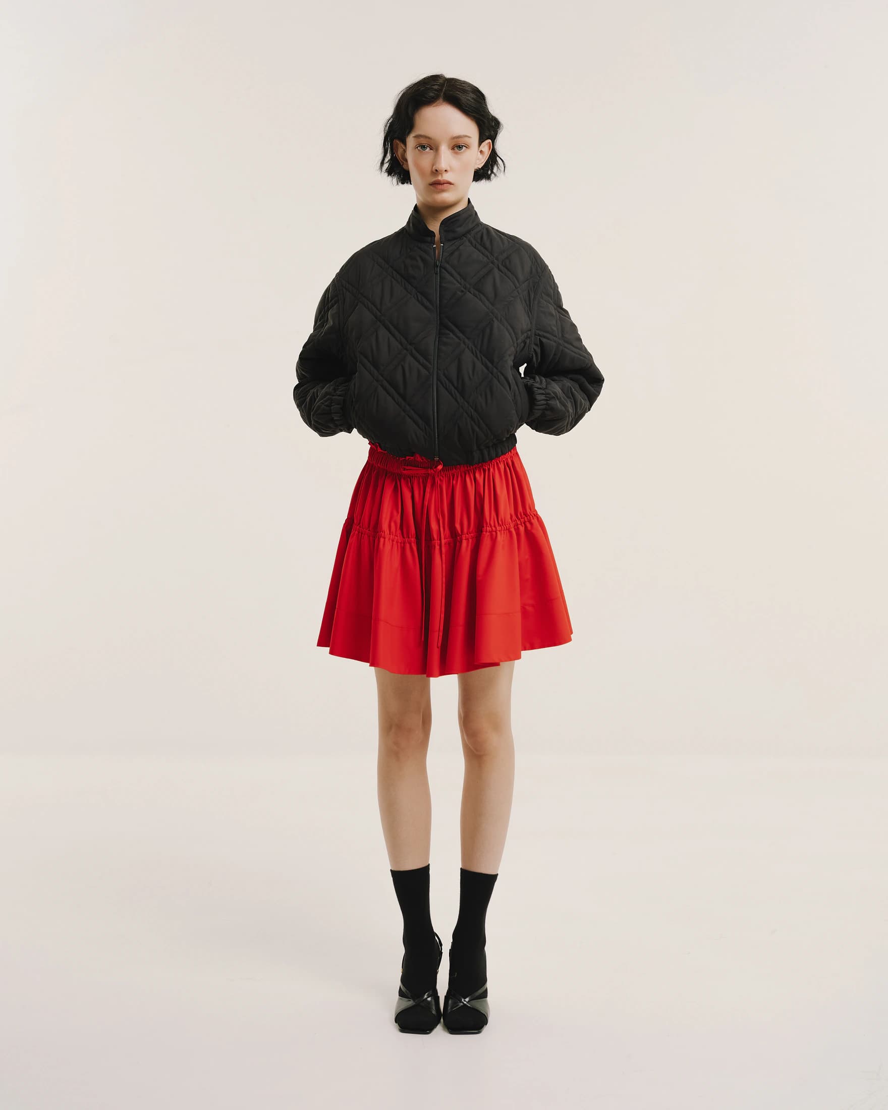 Quilted Cropped Bomber Jacket - imagen 3