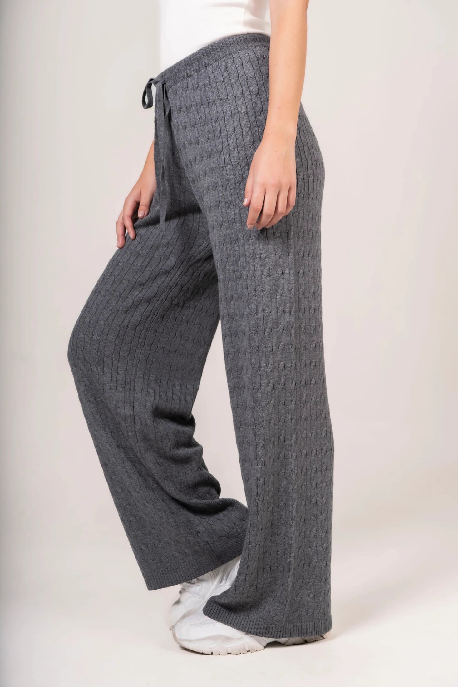 Pantalón Trenzado Mujer Gris - imagen 3