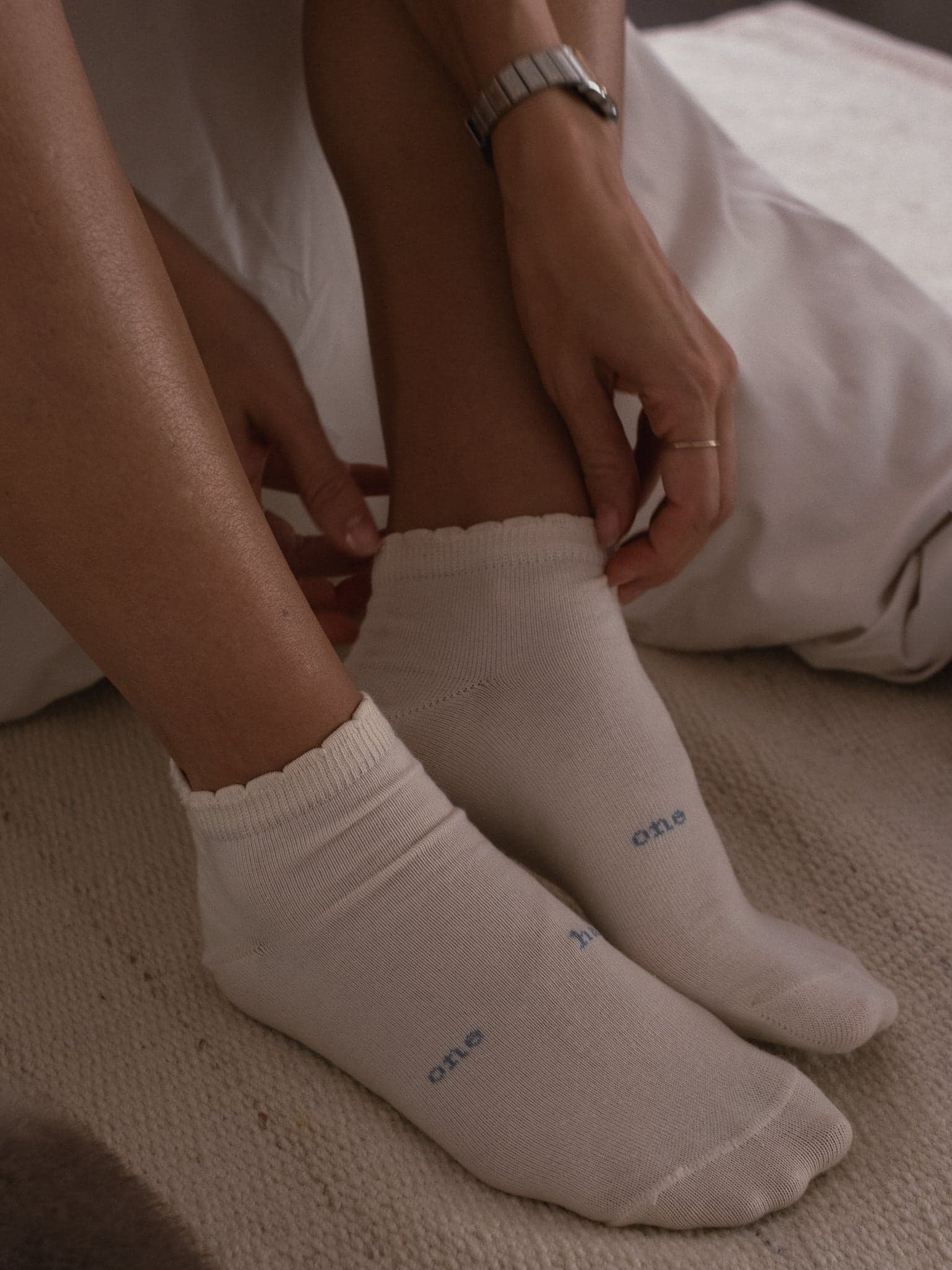 SOFT CODE ANKLE SOCKS  - SOFT WHITE
