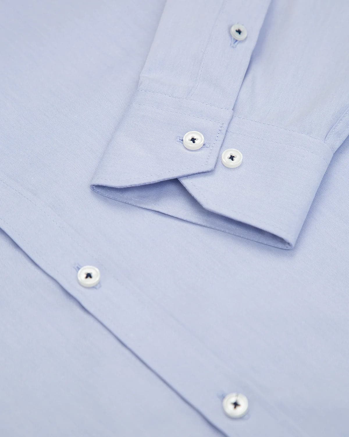 Camisa Sarga Hiladillo France Algodón Azul - imagen 3