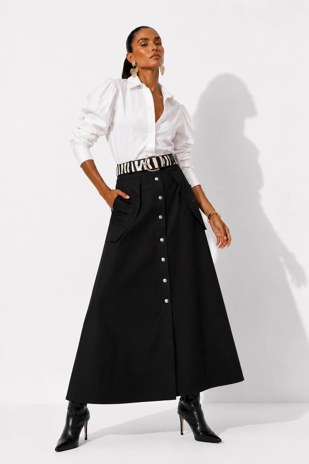 Falda Pétalos negro - imagen 2