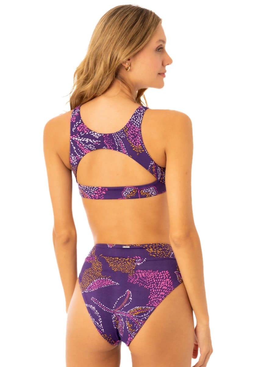 Maaji Batik Floral Suzy Q High Rise/High Leg Bikini Bottom - imagen 1