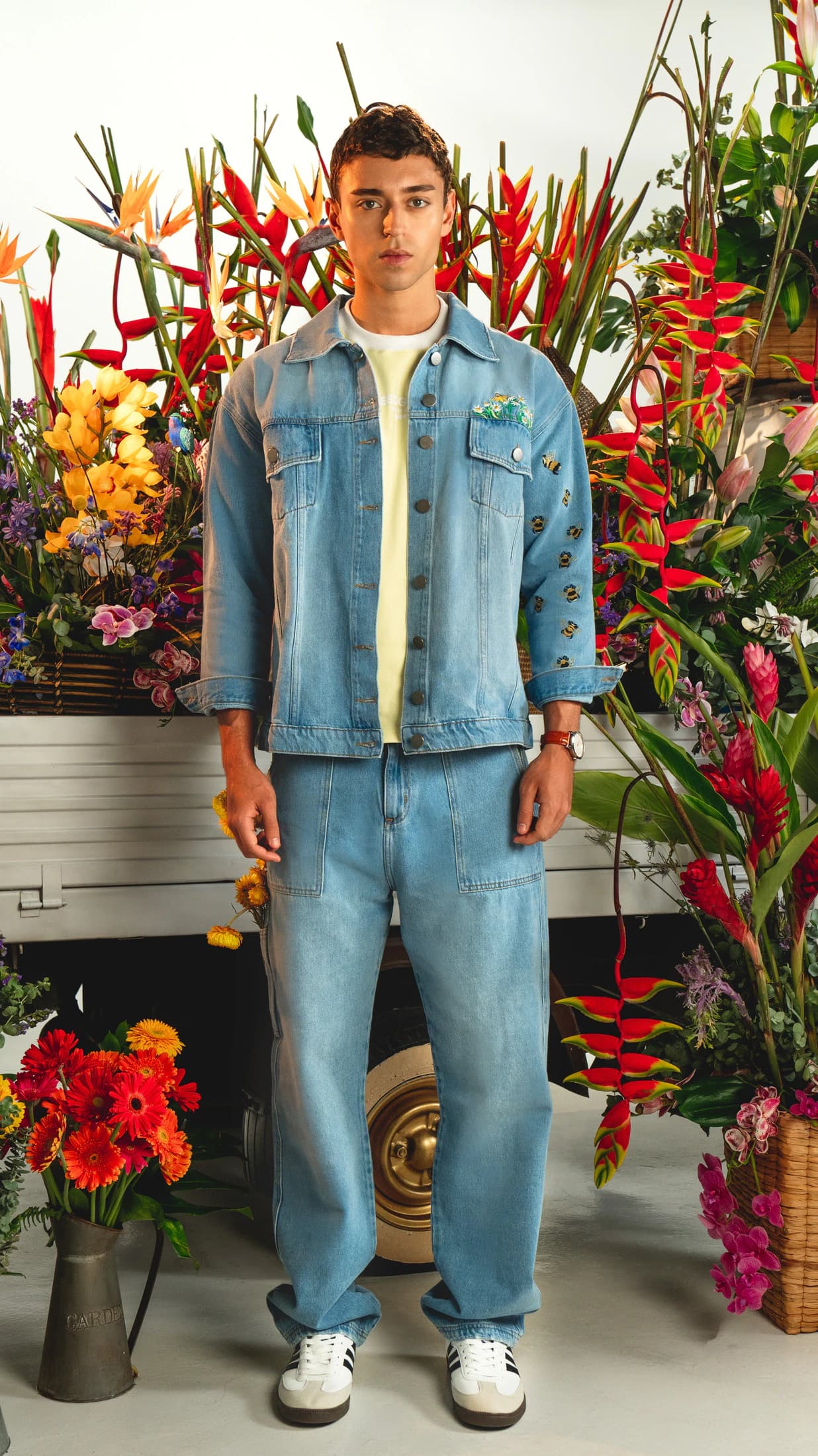 CHAQUETA HOMBRE ABEJA AZUL MEDIO - imagen 2