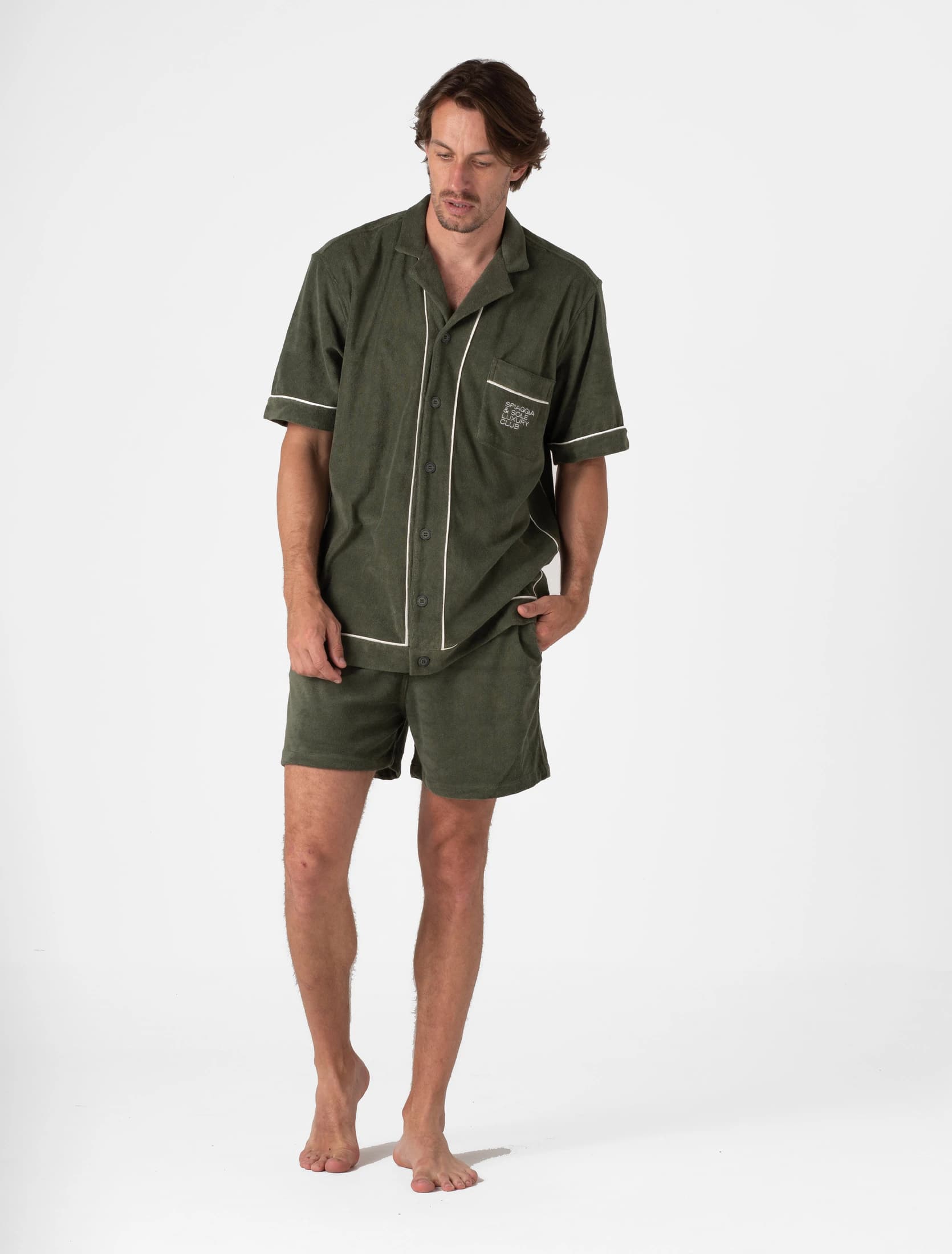 Positano Olive Green Toweling - imagen 3