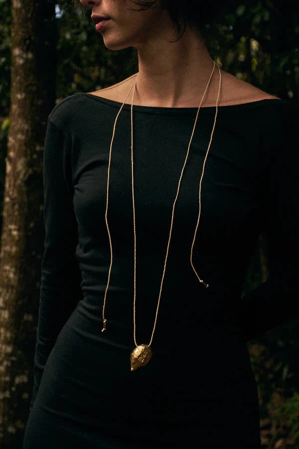 COLLAR SEMILLA CHAMBIRA DORADO - imagen 3