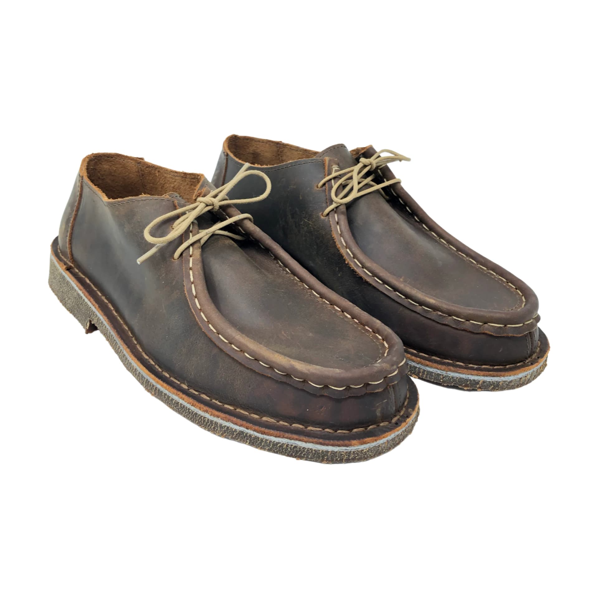 Zapatos Moc Toe Cuero Graso Café - Café - imagen 1