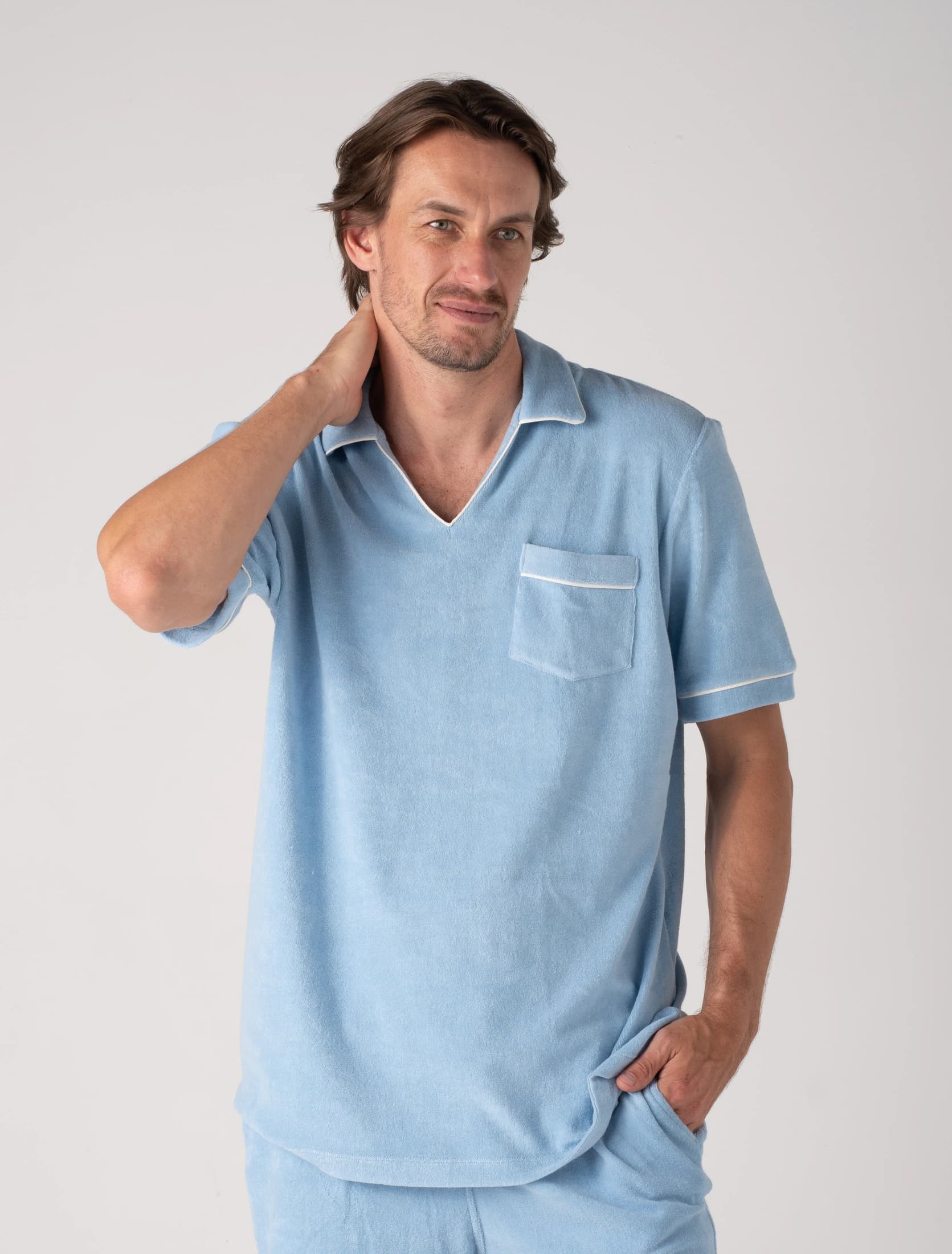 Sicilia Blue Riviera Toweling - imagen 4