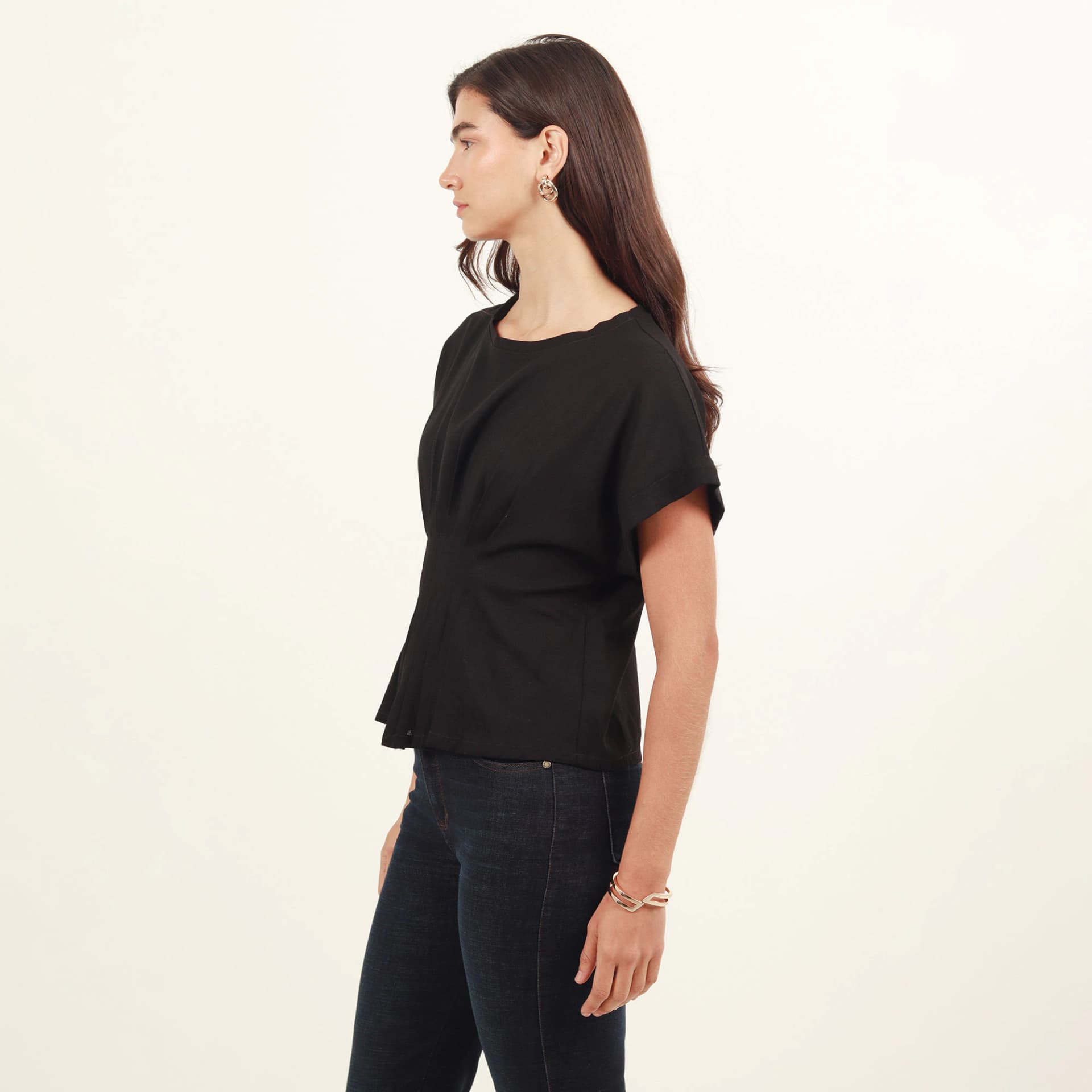 Blusa cuello redondo manga corta - imagen 5