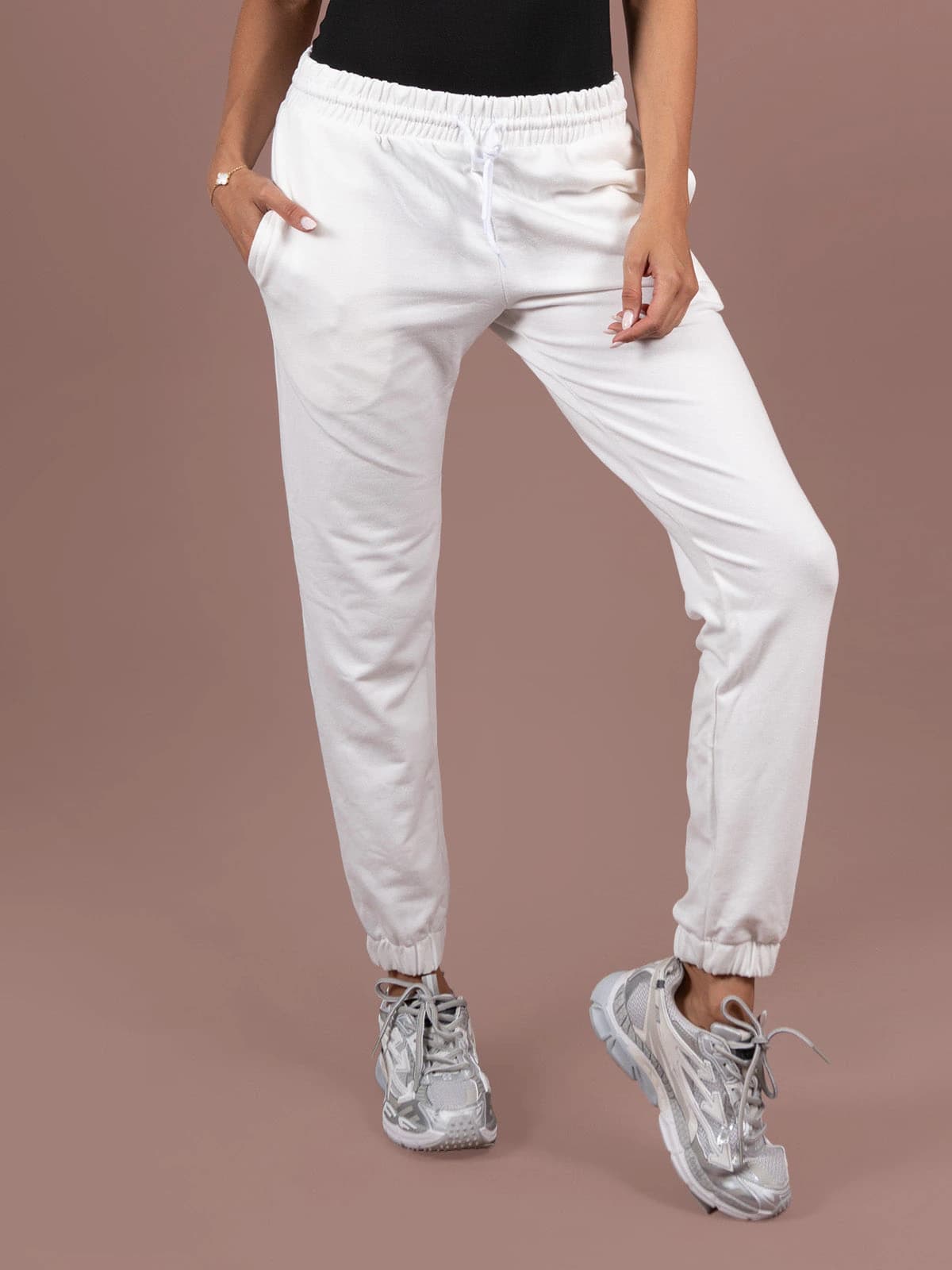 Jogger Elastico Unisex Blanco - imagen 1