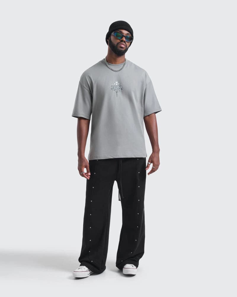 Camiseta Gris Oversize Warrior of World - imagen 8