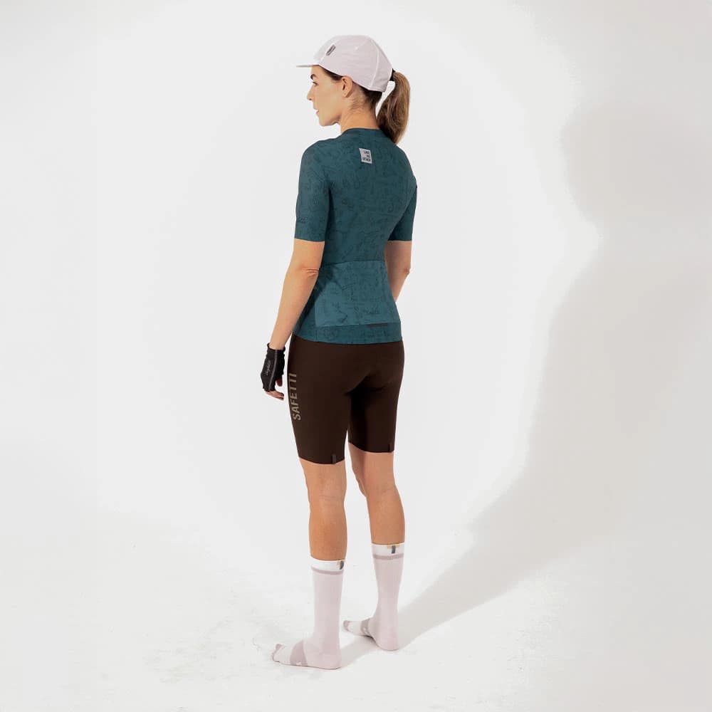 CAMISA CICLISMO MANGA CORTA CLASSIC PARTS ESMERALDA PARA MUJER - imagen 2