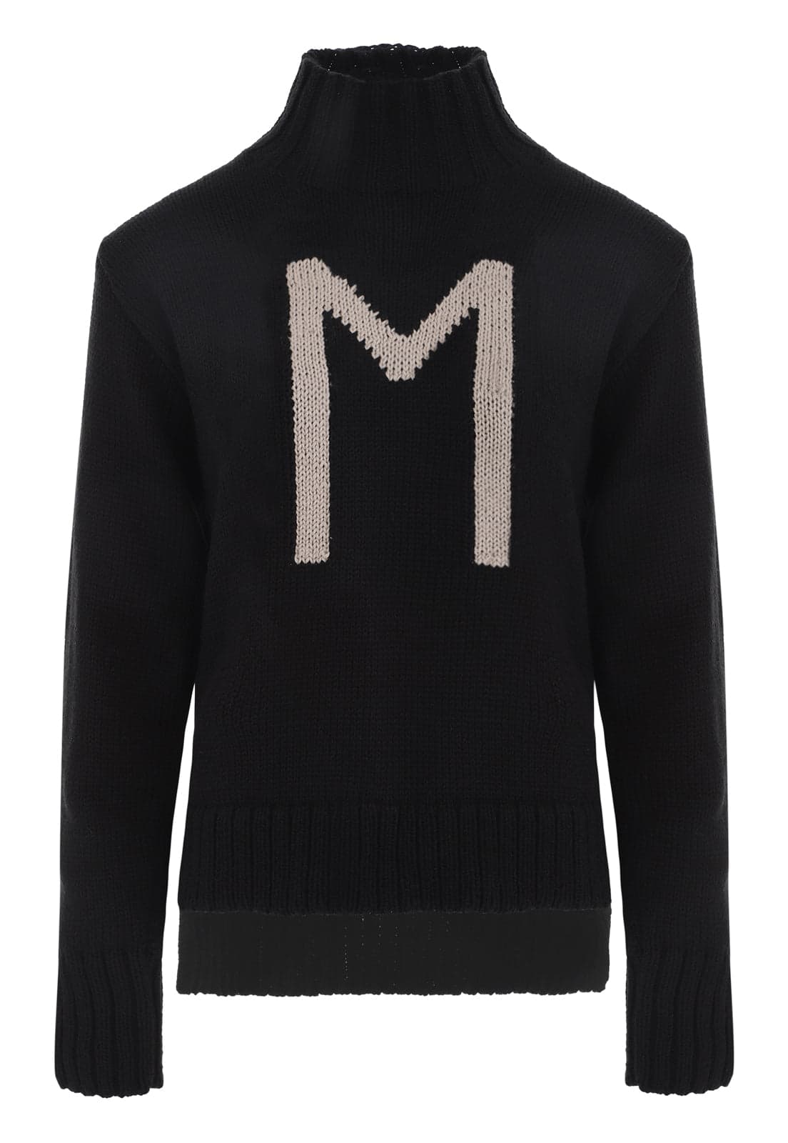 TURTLE NECK LETTER SWEATER