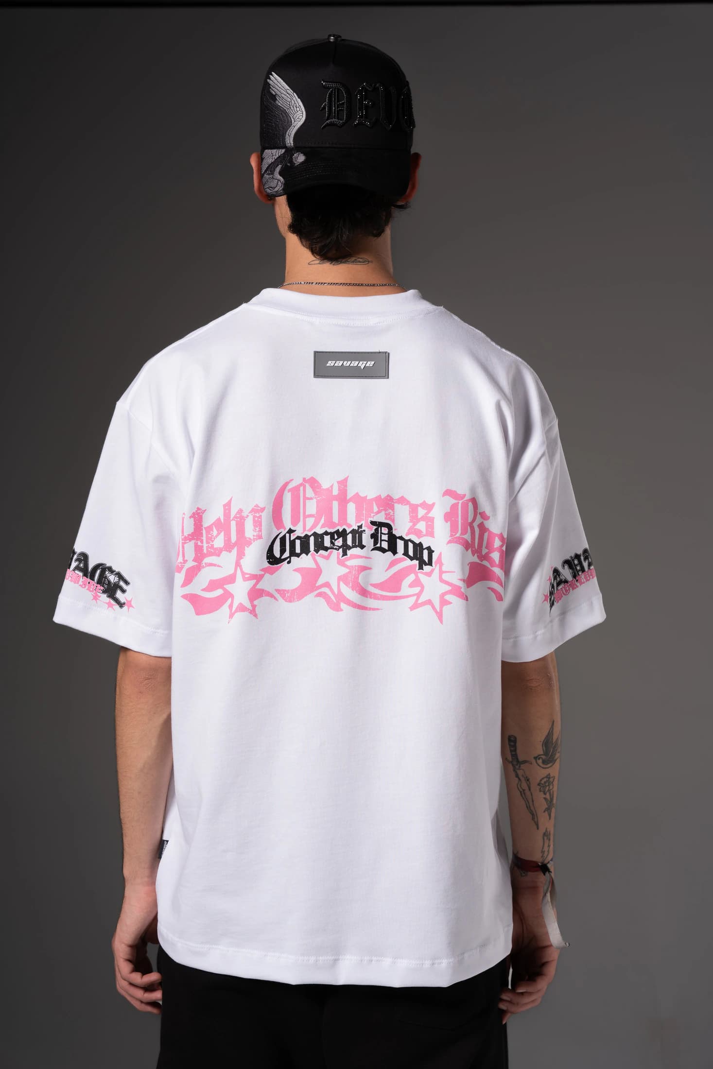 Camiseta Oversize Help rosa savage  250 gramos 14653 - imagen 4